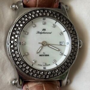 Meyers Ladydiamond Swiss Made watch mother-of-pearl dial Diamond